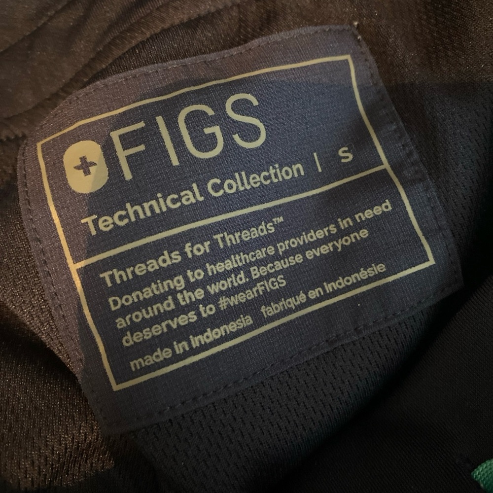 FIGS Technical Collection Jogger Scrub Pants Women's Small Navy Blue teal String - Picture 8 of 8